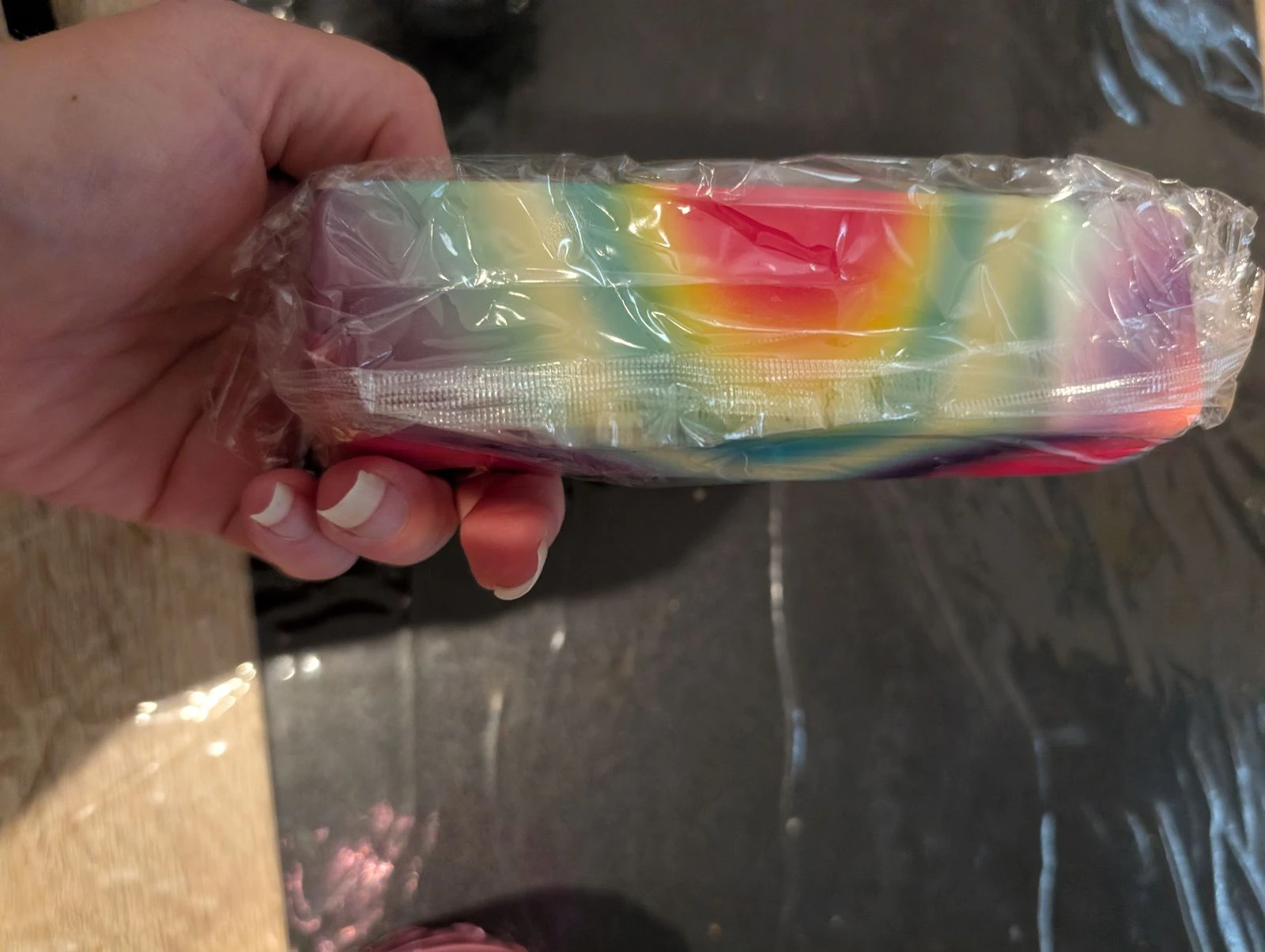 Squishy anti-estrés "Manteca Salada" / Efecto arcoíris – photo 4
